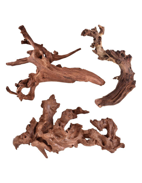 Madera Flotante Natural Majoywoo para Acuarios 3 Pcs 15-25 cm