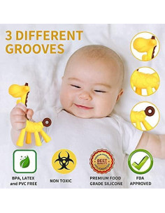 Juguetes de Dentición Bebés 3-6 Meses Silicona BPA Libre 2