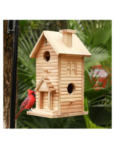 Casa de Aves de Madera STARSWR para Jilgueros y Cardenales