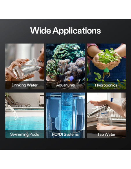 Kit Medidor de pH y TDS VIVOSUN 3 en 1, Precisión 0.01pH