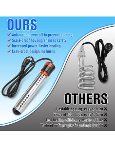 Calentador de Agua de Inmersión CMOOD 2000W Acero Inoxidable 2