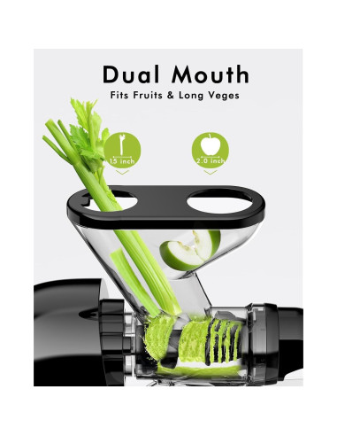 Exprimidor Lento SIFENE JS3304 280ml Negro Sin BPA