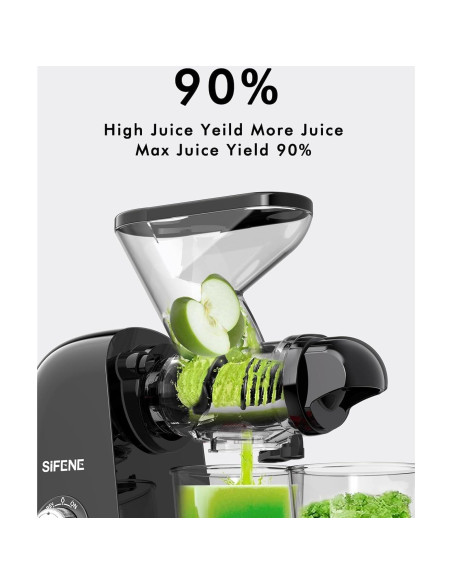 Exprimidor Lento SIFENE JS3304 280ml Negro Sin BPA