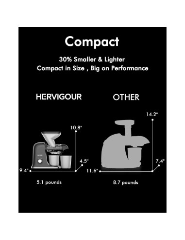 Exprimidor Lento SIFENE JS3304 280ml Negro Sin BPA