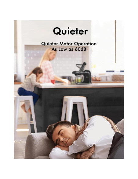 Exprimidor Lento SIFENE JS3304 280ml Negro Sin BPA