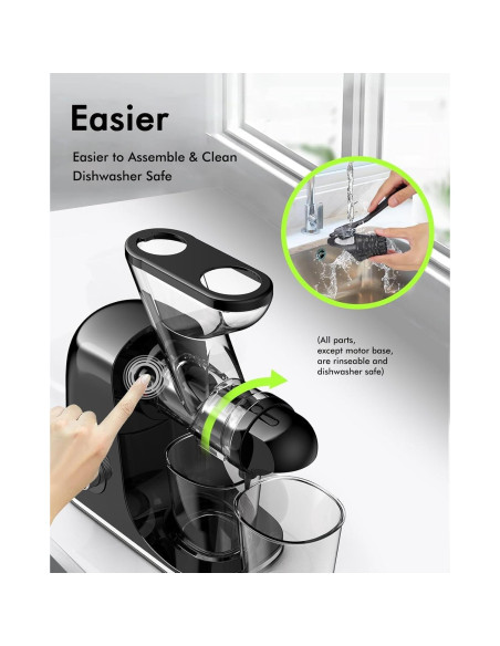 Exprimidor Lento SIFENE JS3304 280ml Negro Sin BPA