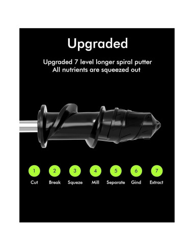 Exprimidor Lento SIFENE JS3304 280ml Negro Sin BPA