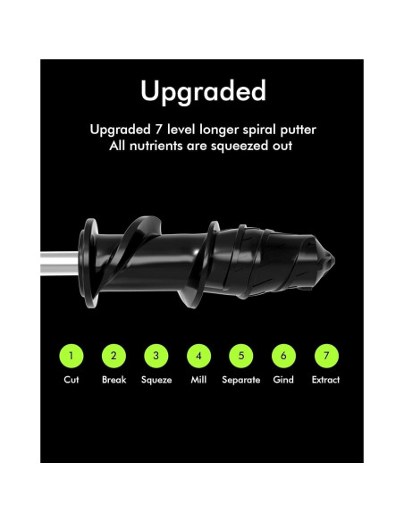 Exprimidor Lento SIFENE JS3304 280ml Negro Sin BPA