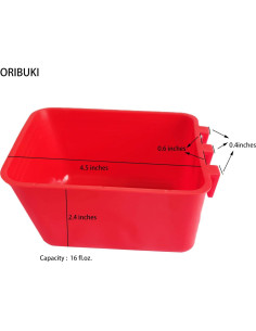 Taza Colgante para Aves ORIBUKI 20 Piezas 473 ml Rojo 2