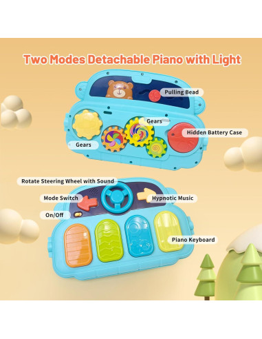 Alfombra de Juego Multifuncional Cuterabit con Piano y Andador