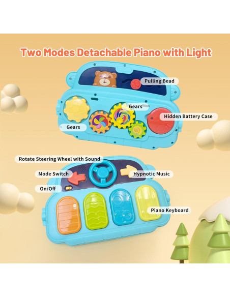 Alfombra de Juego Multifuncional Cuterabit con Piano y Andador