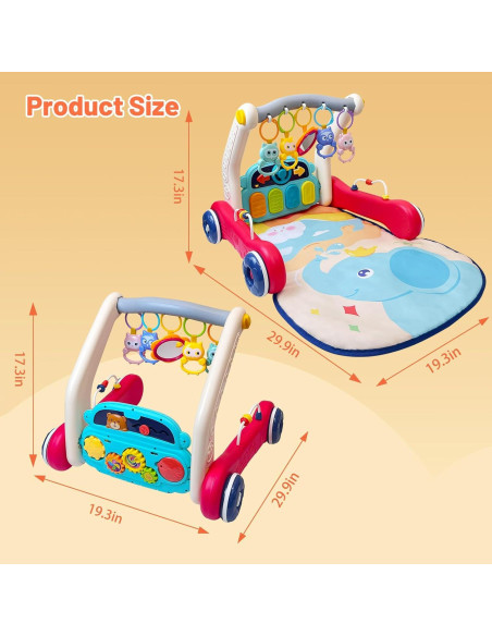 Alfombra de Juego Multifuncional Cuterabit con Piano y Andador