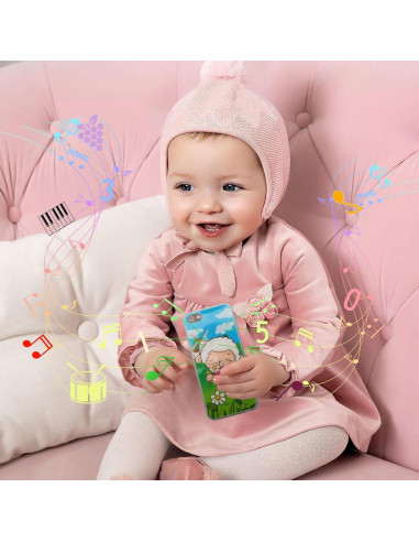 Teléfono Juguete Interactivo Wolmund con 8 Funciones y Luces