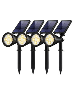 InnoGear Luces Solares Jardín 4 Piezas Blanco Cálido