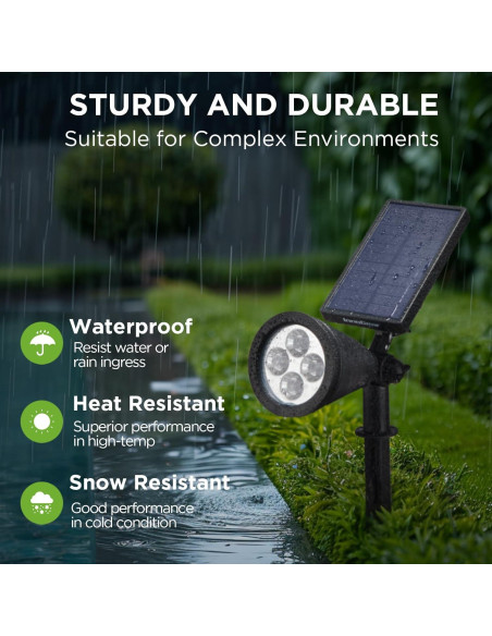InnoGear Luces Solares Jardín 4 Piezas Blanco Cálido