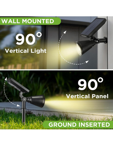 InnoGear Luces Solares Jardín 4 Piezas Blanco Cálido