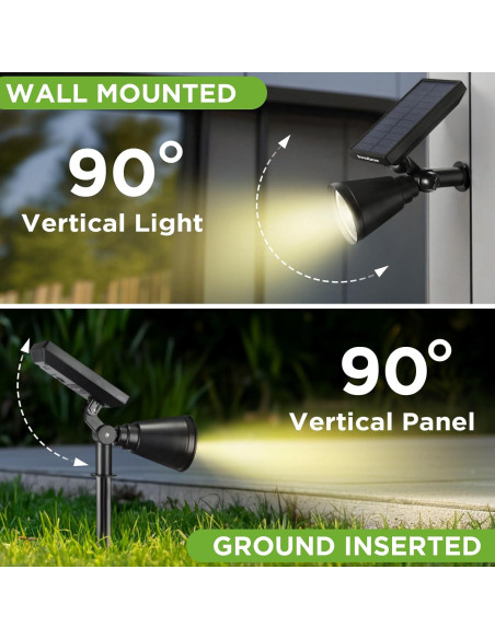 InnoGear Luces Solares Jardín 4 Piezas Blanco Cálido