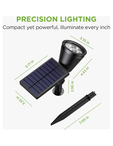 InnoGear Luces Solares Jardín 4 Piezas Blanco Cálido