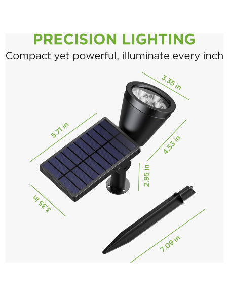 InnoGear Luces Solares Jardín 4 Piezas Blanco Cálido