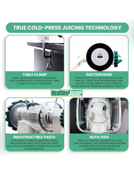 Exprimidor Saludable Lexen Manual 100 kg Acero Inoxidable