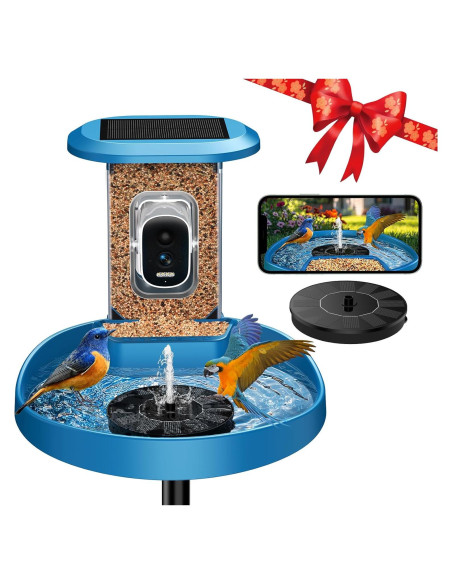 Comedero Inteligente EAST OAK para Aves 2-en-1 con Cámara 2K