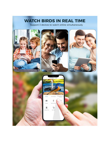 Comedero Inteligente EAST OAK para Aves 2-en-1 con Cámara 2K