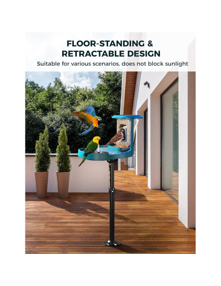 Comedero Inteligente EAST OAK para Aves 2-en-1 con Cámara 2K