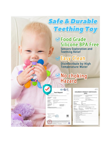 Juguete de Dentición Montessori Tonberless para Bebés 0-12 Meses