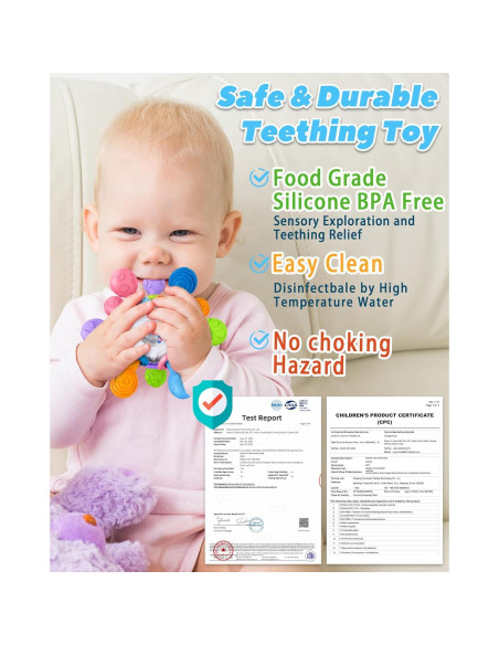 Juguete de Dentición Montessori Tonberless para Bebés 0-12 Meses