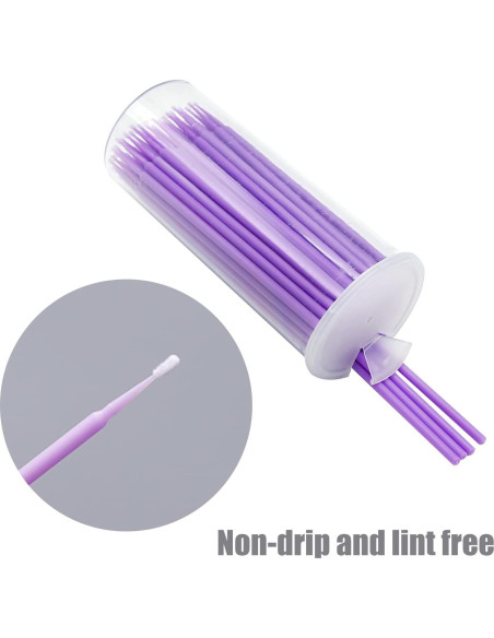 100 Pinceles de Retoque de Pintura LIDSCURA 1.5mm Púrpura