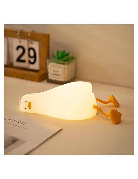 Lámpara de Noche Pato LED MUID, Silicona Dimmable 10.4cm