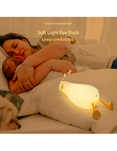 Lámpara de Noche Pato LED MUID, Silicona Dimmable 10.4cm
