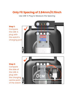 Cargador Magnético Sinoacc para Reloj Inteligente 1m 2