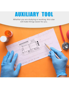 Regla EKG 7 Pasos Juglok con Soporte de Aluminio 86x54mm 2
