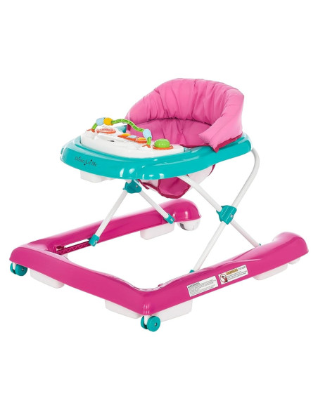 Andador 2-en-1 Dream On Me Ava Teal Pink Ajustable