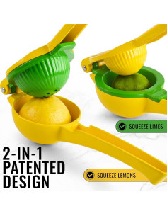 Exprimidor Manual de Limón Zulay Kitchen 2-en-1 - Acero Inoxidable 2