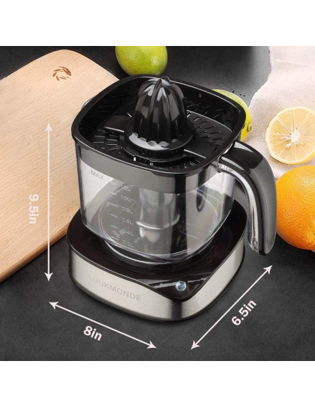 Exprimidor Eléctrico de Cítricos LUUKMONDE 1.2L Negro
