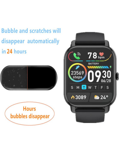 Protector de Pantalla Aemus para Reloj MT65 1.85" Paquete 6