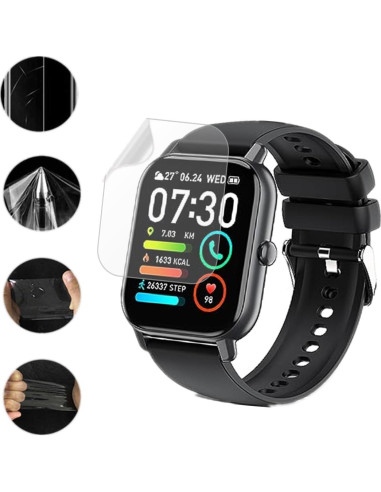 Protector de Pantalla Aemus para Reloj MT65 1.85" Paquete 6