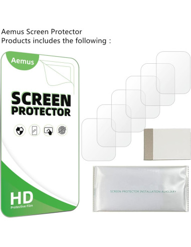 Protector de Pantalla Aemus para Reloj MT65 1.85" Paquete 6