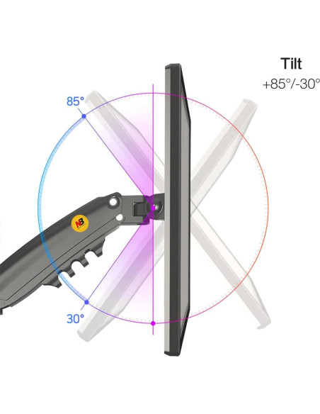 Soporte de Escritorio para Monitor NB H100 Ajustable 2-9kg