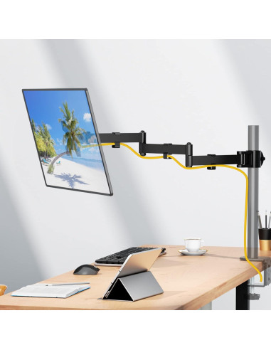 Soporte de Monitor WALI 001ARMXL Ajustable hasta 27" Negro