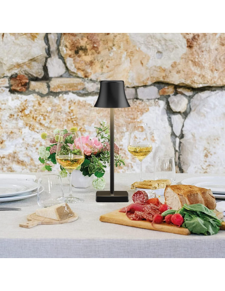 Lámpara de Mesa LED SAKRINGT Recargable 5000mAh Negra