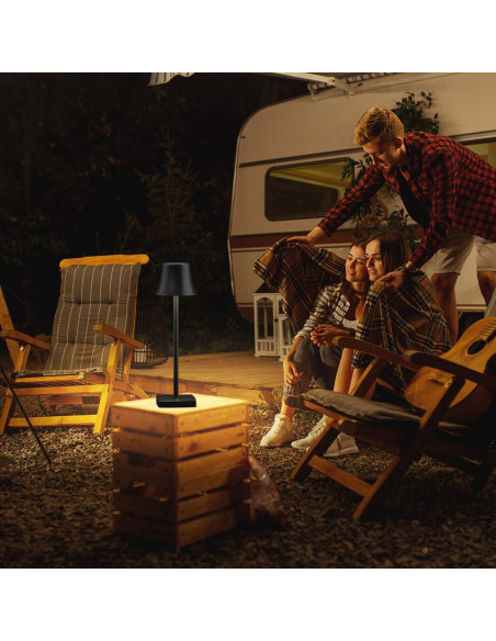 Lámpara de Mesa LED SAKRINGT Recargable 5000mAh Negra