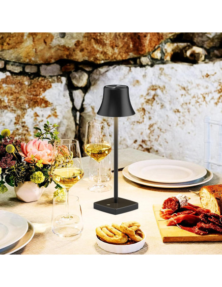 Lámpara de Mesa LED SAKRINGT Recargable 5000mAh Negra