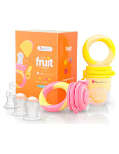 NatureBond Alimentador de Frutas para Bebés 2 Pcs + 4 Tetinas
