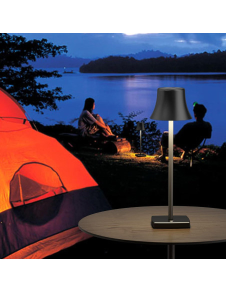 Lámpara de Mesa LED SAKRINGT Recargable 5000mAh Negra