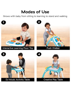 Caminador Musical 4 en 1 Baby Einstein Mix 'N Roll - Azul 2