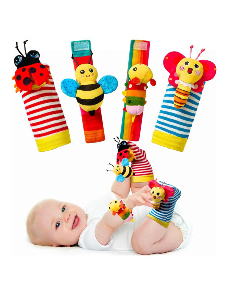 Calcetines Sonajeros de Bebé VBFRZY Multicolores 0-12 Meses