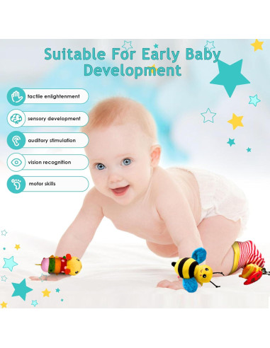 Calcetines Sonajeros de Bebé VBFRZY Multicolores 0-12 Meses